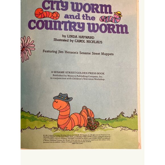 Sesame Street Muppets The City Worm And The Country Worm Book By Linda Hayward - Picture 3 of 11